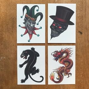 4 Temporary Tattoo’s bundle 💀